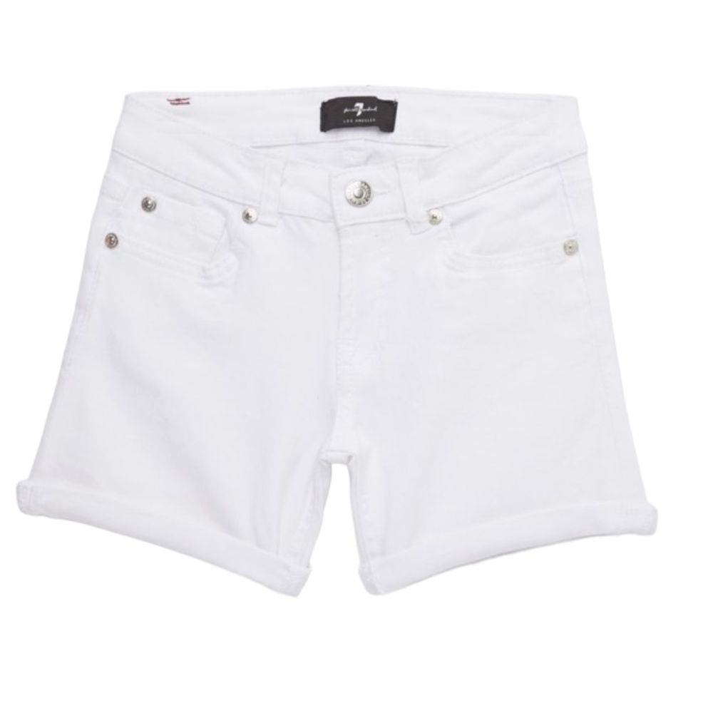 7FAM Girls White Denim Shorts